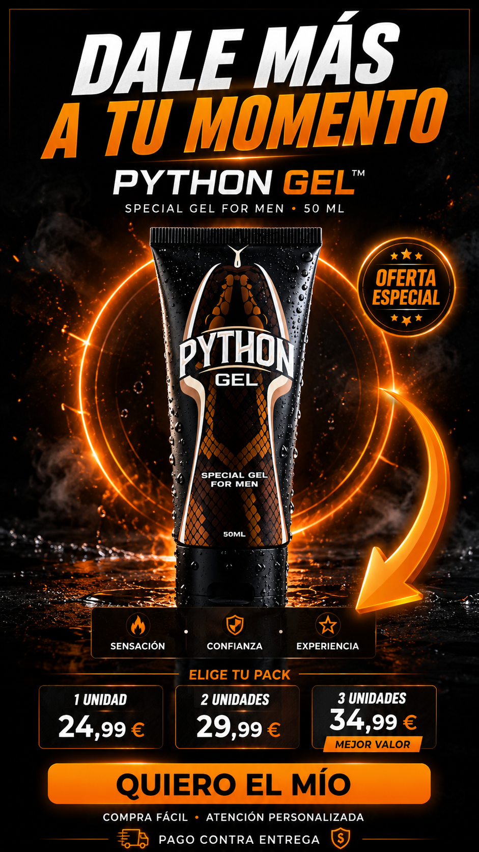 Python Gel potenciador y Agrandador